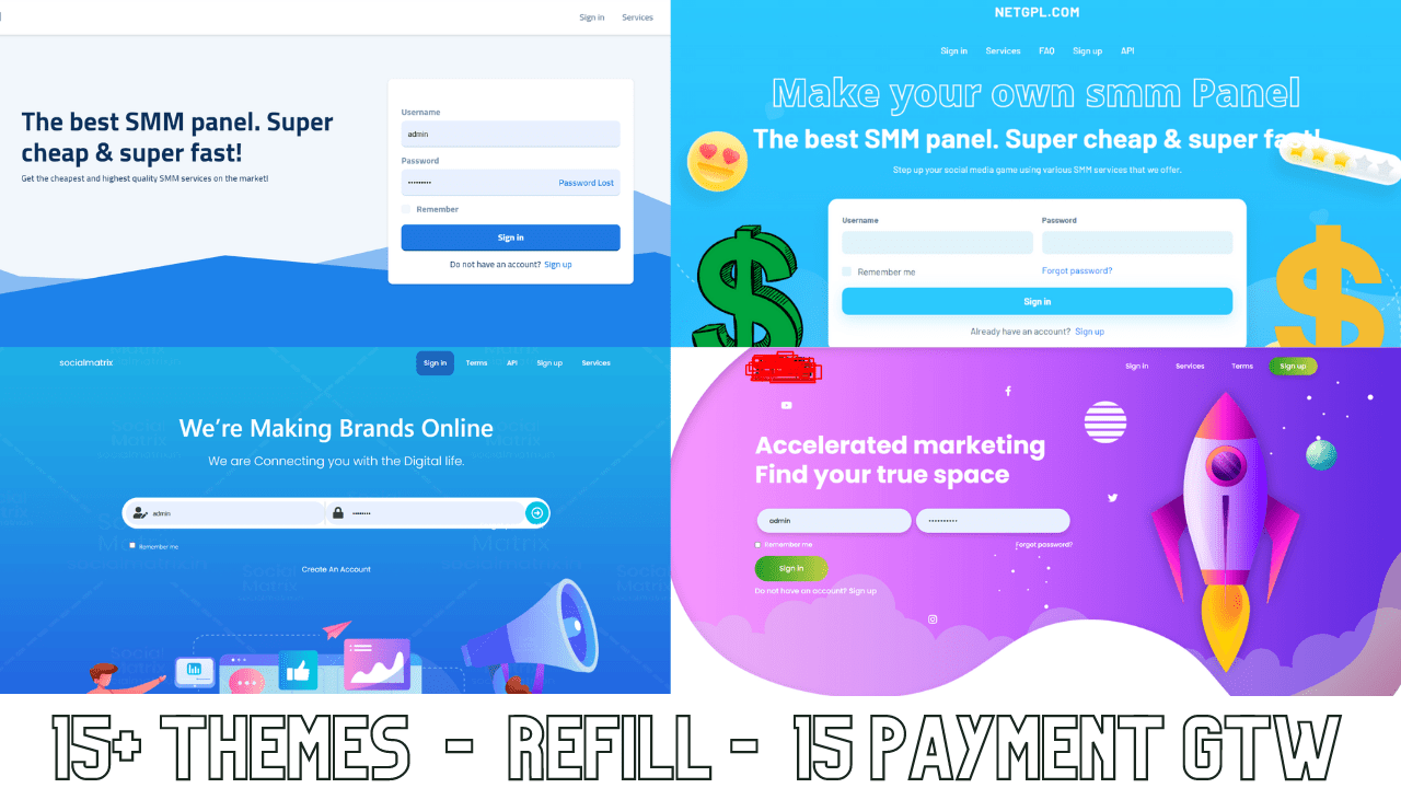 Ultimate Perfect panel script with Refill button & 15+ themes & 10 payment gateways