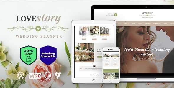 Love Story Theme GPL v1.3.2 – A Beautiful Wedding and Event Planner