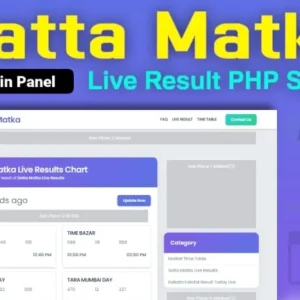 Satta Matka Live Result PHP Script With Admin Panel Download