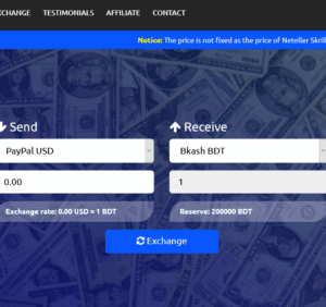 Dollar Exchange PHP Script | Dollar Buy Sell Script