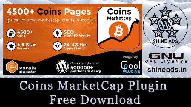 Coins MarketCap GPL v4.9.1 – WordPress Cryptocurrency Plugin