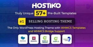 Hostiko GPL Theme v79.0.0 – WordPress WHMCS Hosting Theme