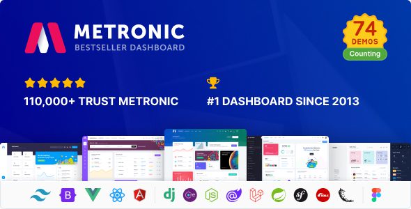 Metronic | Tailwind, Bootstrap, React, Vue, Angular, Asp.Net & Laravel Admin Dashboard HTML Template Download