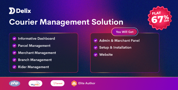 Delix Courier – Parcel Delivery and Courier Management System Latest