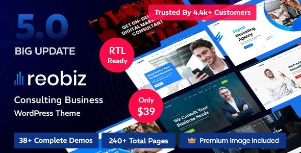 Reobiz 5.2.6 – Consulting Business WordPress Theme Download