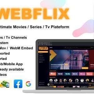WebFlix – Movies – TV Series – Live TV Channels – Subscription Script Download
