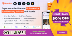 Foodie v8.8 - UberEats Clone - Food Delivery App - Multiple Restaurant Food Delivery Flutter App