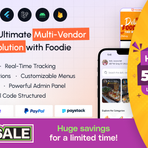 Foodie v8.8 - UberEats Clone - Food Delivery App - Multiple Restaurant Food Delivery Flutter App