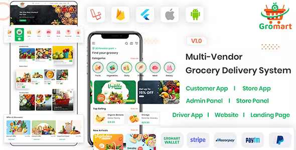 GroMart - Grocery Store App - Multivendor Grocery Flutter App