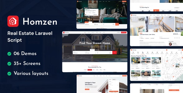 Homzen v1.3.2 - Laravel Real Estate Agency Portal Multilingual