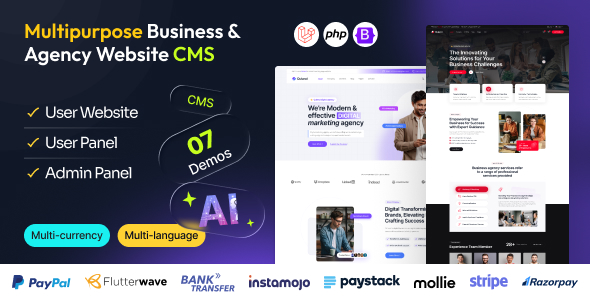 Quland v1.0 - Multipurpose Business and Agency Laravel Website CMS