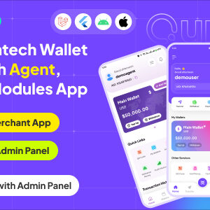 Qunzo – Fintech Wallet App with User, Agent and Merchant Modules Including Admin Panel