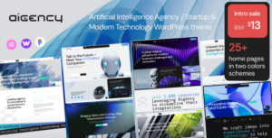 Aigency – AI Agency & Technology Startup WordPress Theme