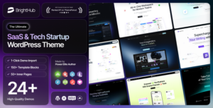 BrightHub - SaaS & Tech Startup WordPress Theme Latest