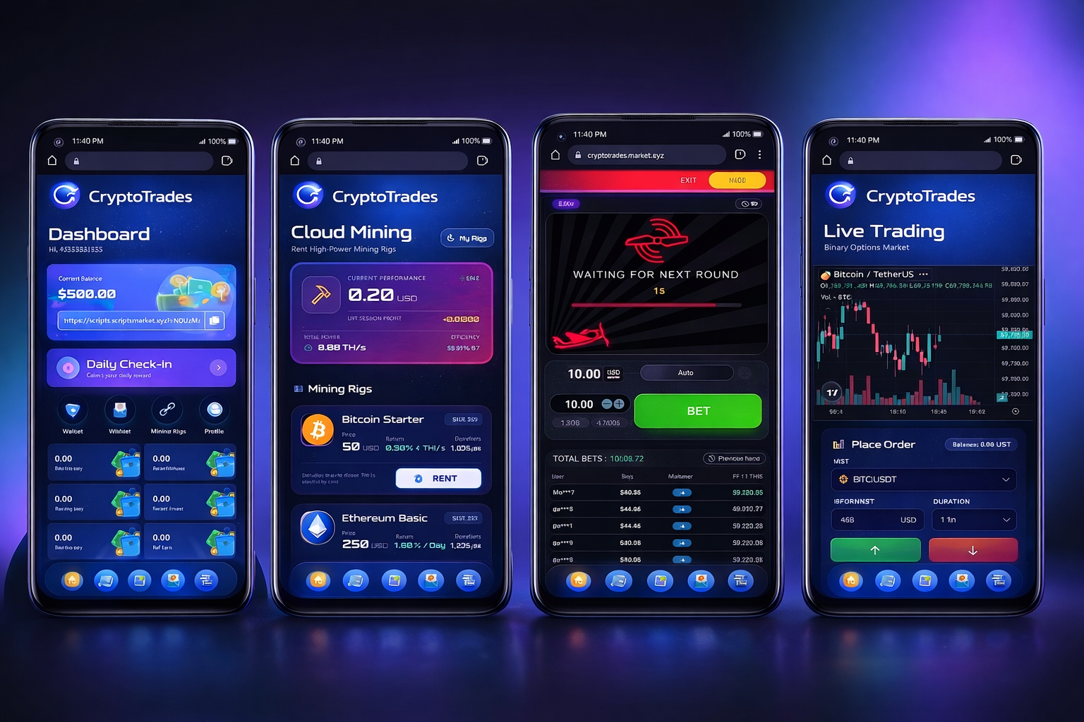 HYIP & Smart Earning Platform with PTC, AI Trading, Cloud Mining & Aviator Games