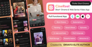 CineReel: Short Drama Web Series App | Flutter, Web, Android iOS | With Admin Panel