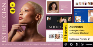 Esthetician – Skincare, Tattoo Mole Removal WordPress Theme