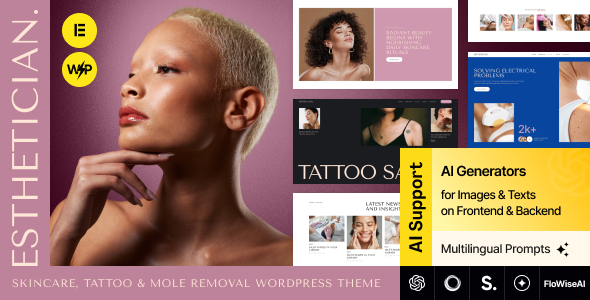 Esthetician – Skincare, Tattoo Mole Removal WordPress Theme