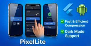 Image Compressor App – PixelLite | Flutter Utility Tool | Offline & Fast | Clean UI