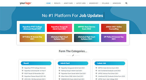 Modern Job & Result Portal – Better Than Sarkari Result with a Stunning UI