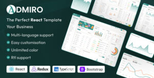 Admiro - React JS Admin Dashboard Template