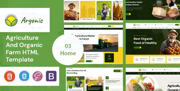 Argonic - Agriculture Organic Farm HTML Template