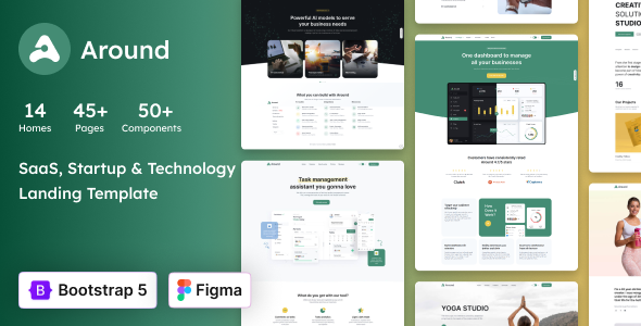 Around - SaaS, Startup Technology HTML Landing Page Template