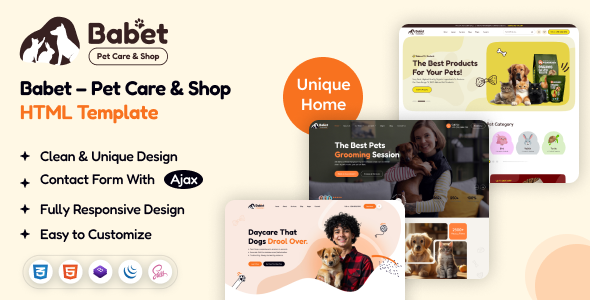 Babet - Pet Care Shop HTML Template