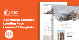 DAX - Apartment Complex Landing Page Laravel 11 Template