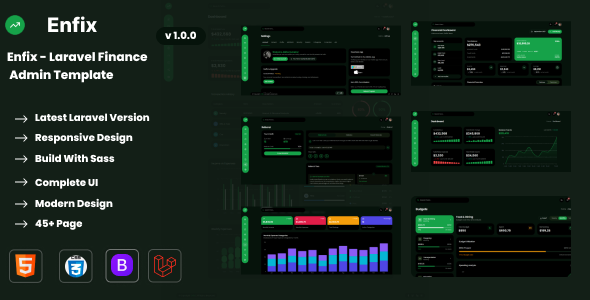 Enfix - Laravel Finance Admin Template