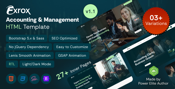 Exrox – Accounting Management Consulting HTML Template