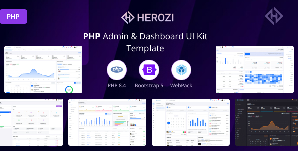 Herozi - PHP Admin Dashboard Ui Kit Template