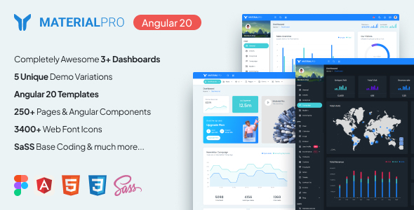 MaterialPro Angular 20 Admin Template