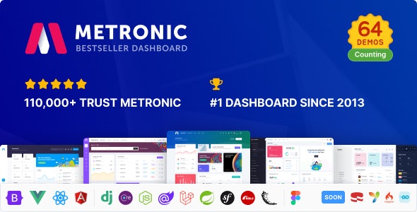 Metronic | Tailwind, Bootstrap, React, Vue, Angular, Asp.Net Laravel Admin Dashboard HTML Template