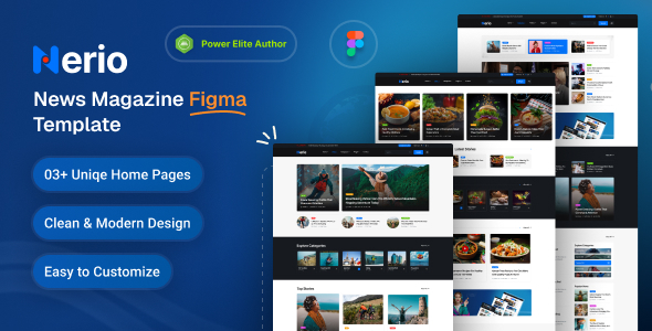 Nerio - News Magazine Figma Template
