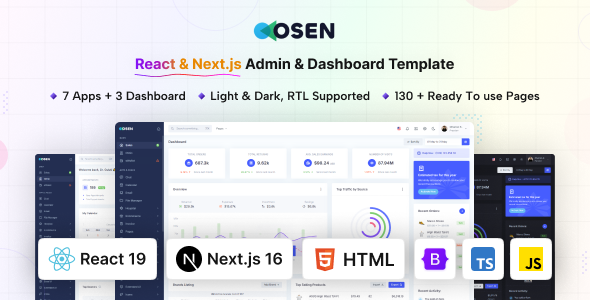 Osen - React Next.js Admin Dashboard Template (Bootstrap 5)