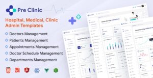 Preclinic - Medical Hospital Admin Dashboard Template for Healthcare Management (HTML, React)