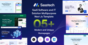 SassTech - Next JS React - SaaS Software IT Solution Multipurpose Template