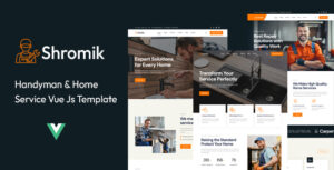 Shromik | Handyman Home Repair Service Vue Js Template