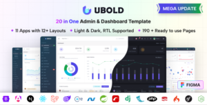 UBold - 20 in One Admin Dashboard Template