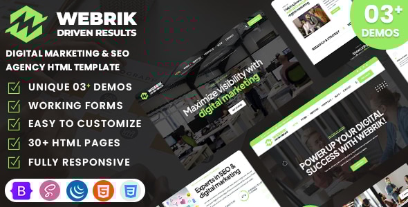 Webrik - Digital Marketing SEO Agency HTML Template