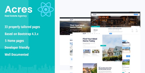 Acres - Real Estate React Template