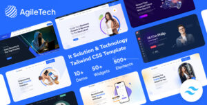 AgileTech - Tailwind CSS Multipurpose IT Solutions Technology Template