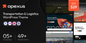 Apexus – Transportation Logistics WordPress Theme