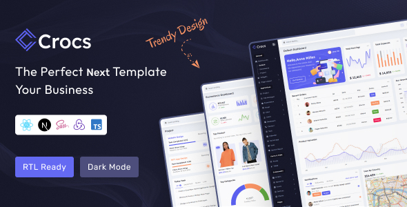 Crocs – React Nextjs Admin Dashboard Template