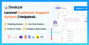 Deskzai v2.7 – Customer Support System | Helpdesk | Support Ticket Nulled