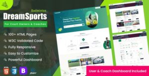Dream Sports - Turf, Ground, Venues and Coaches Finder Booking Html Bootstrap Template
