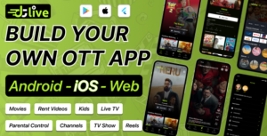 DTLive v1.9 - Movie, TV Show, OTT, Live TV, Streaming Flutter App (Android, iOS, Web) with Admin Panel Nulled
