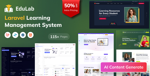 Edulab LMS v2.1 – Laravel Learning Management System with Tailwind CSS Nulled