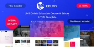 Edumy - LMS Online Education Course School HTML Template